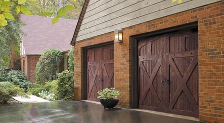 Amarr Residential Doors - Biltmore Estate R.H. Hunt with Santiago Hardware, Custom Stained by Homeowner.
