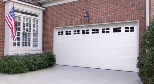 Amarr Residential Garage Doors - Central Jersey Dealer - Traditional Short Panel with Stockton Windows, in White.