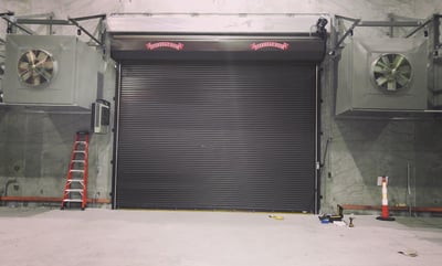 Black Commercial Rolling Steel Door NJ