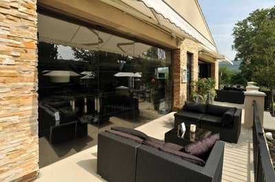 Commercial Aluminum Full-Glass Garage Door 522 Wide in NJ