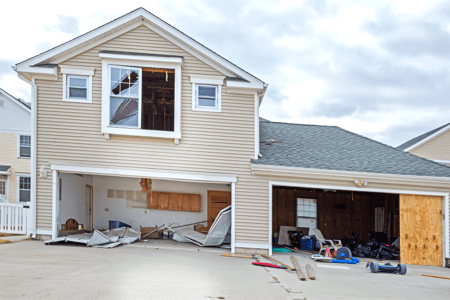 Home Damaged by a Hurricane