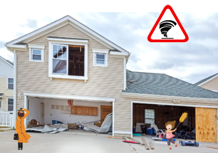 House Damaged by Hurricane in NJ 1