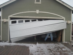 Damaged Garage Door