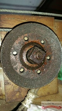 My Garage Door Cables Broke!  Why And Now What; Rusty Bearing-1.jpg