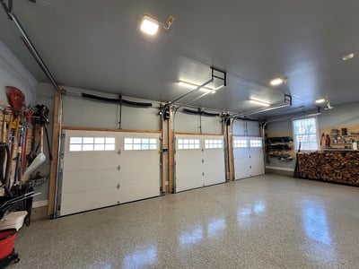 New Garage Doors with Openers Recently Installed in NJ from the inside