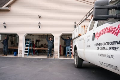 Overhead Door Company of Central Jersey Techs doing Preventive Maintenance in NJ