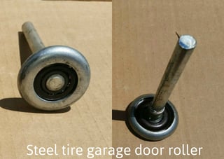 Pluses & Minuses of Quiet Nylon Rollers for Your Home Garage Door; steel tire garage door roller.jpg