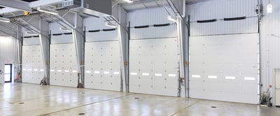 Sectional Garage Doors, Dock Doors from the inside with springs in New Jersey 2