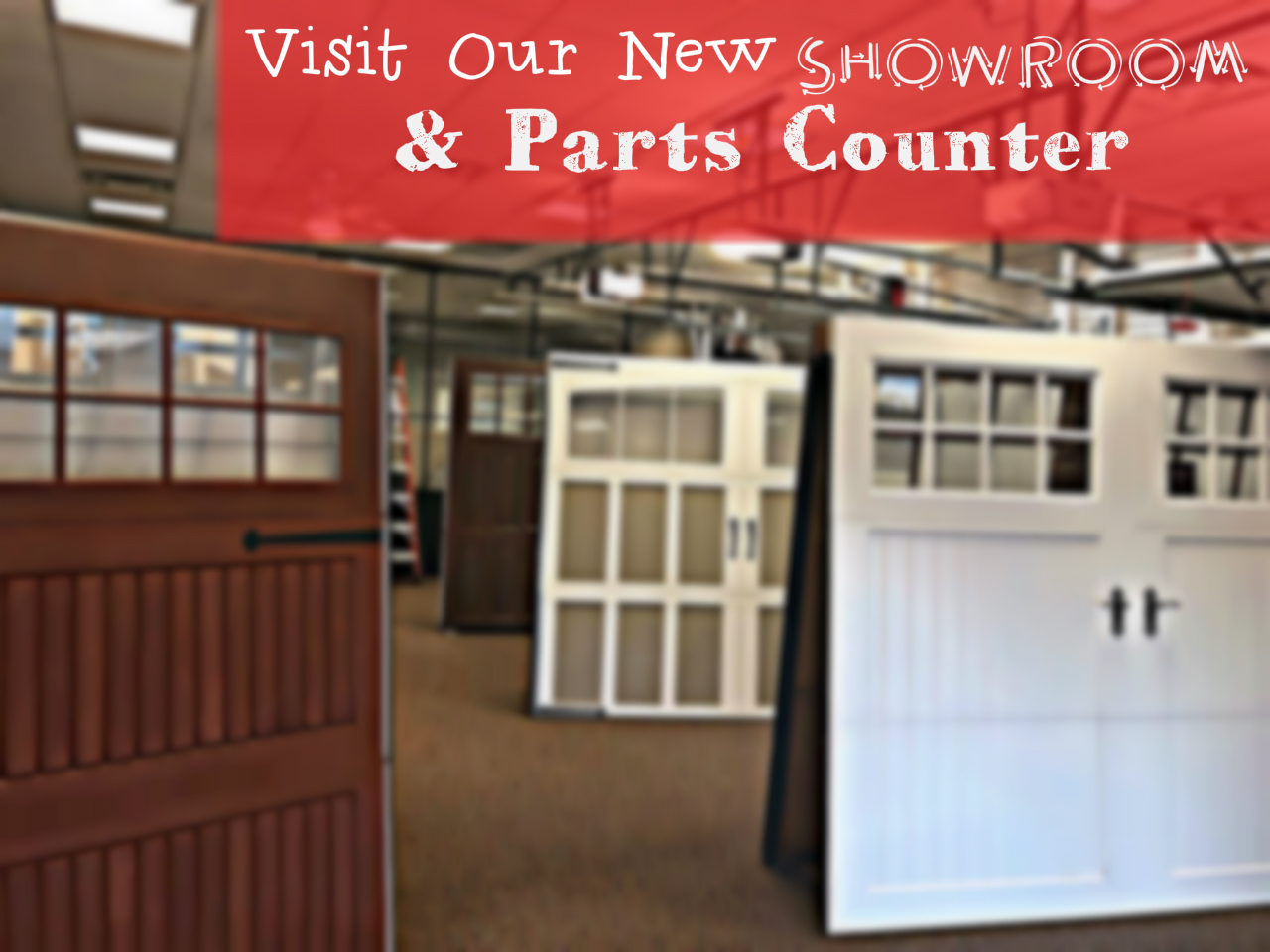 Showroom of Overhead Doors in Central Jersey