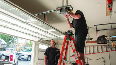 What is garage door headroom; Overhead Company of Central Jersey at work; residential garage door_garage door system installation