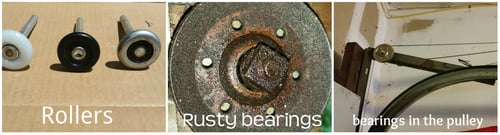 Why Does my Garage Door Squeak So Much; Bearings, rollers and pulley.jpg