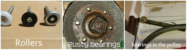 Why Does my Garage Door Squeak So Much; Bearings, rollers and pulley.jpg