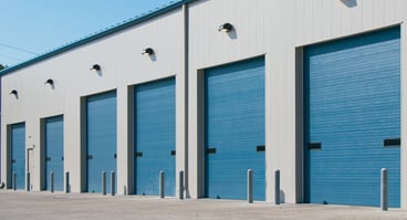 blue insulated-sectional-steel-door