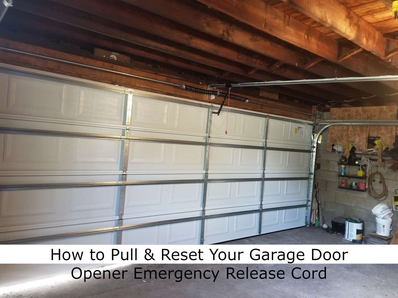 How To Reset Garage Opener Reset Your Garage Door Opener Emergency Release Cord