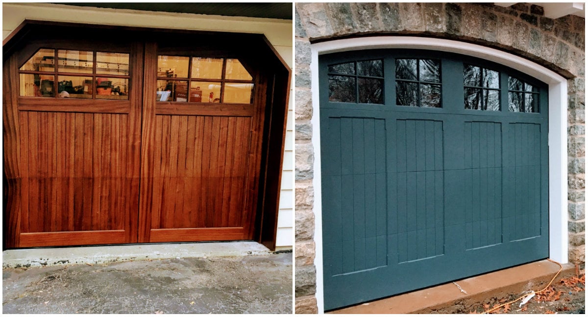 Stain-Grade vs Paint Grade Carriage House Garage Doors